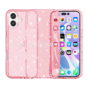 Suitable for IPHONE18 Terminator mobile phone case TPU+PC flash shell 18PRO flash powder defender 17/16 shell