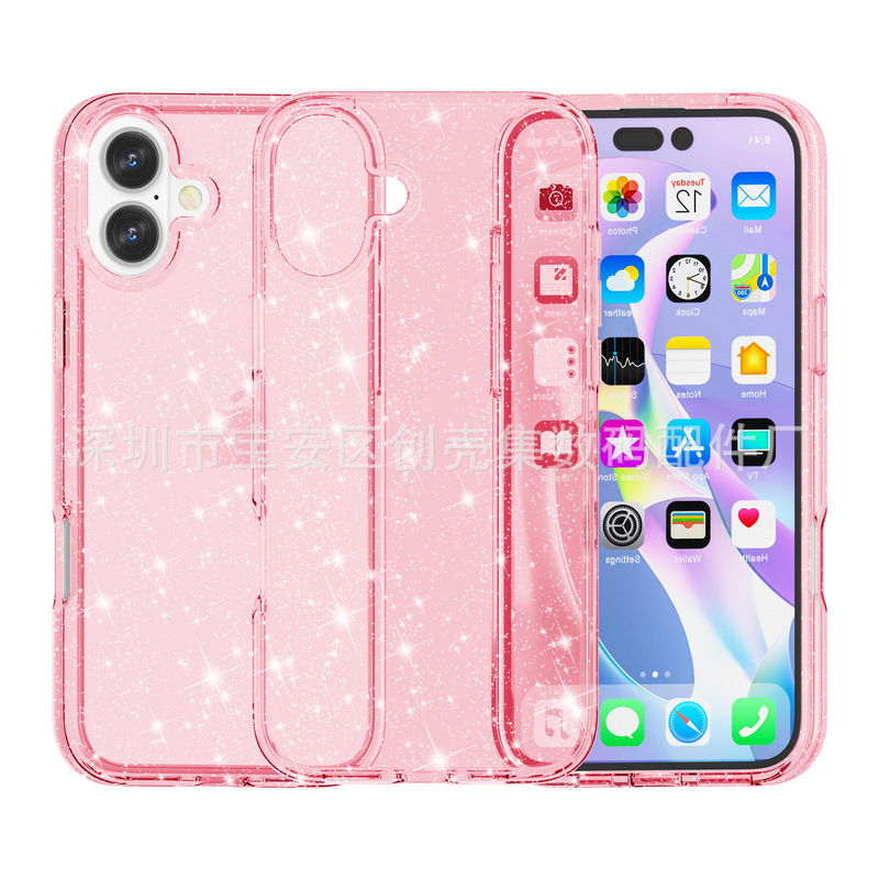 Suitable for Iphone16 Terminator Mobile Phone Case Tpu+Pc Flash Shell Iphone17 Glitter Defender Se4 Case Suitable for Iphone16 Terminator Mobile Phone Case Tpu+Pc Flash Shell Iphone17 Glitter Defender Se4 Case