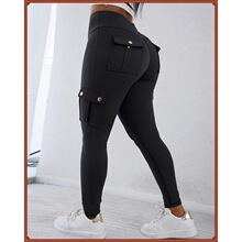 E 69811 High Waist Pocket Yoga Pants �����˶��� ŷ���羳