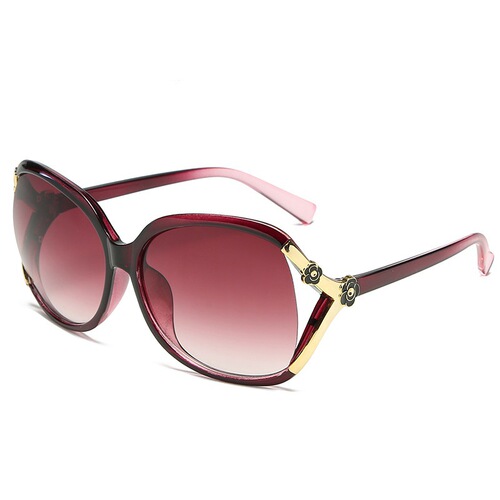 New style elegant camellia sunglasses for ladies, street vendor dark glasses, fashionable Insta large round frame, Korean vintage style