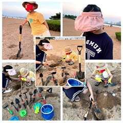 親子趕海工具全套沙灘玩具防滑鏟鋤耙拾海鮮新款便攜海邊套裝