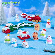 跨境新品圣诞节摆件雪人麋鹿 diy装饰品水晶球挂配件微景观小摆件