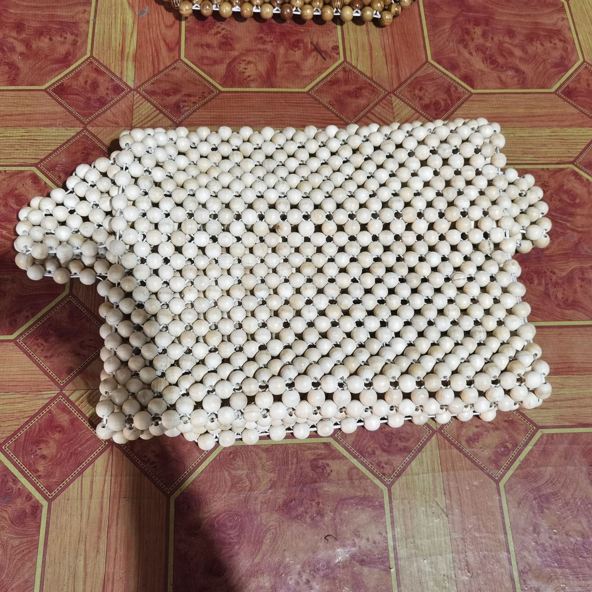 Cross-border Summer Car Cushion Wooden Bead Cool Mat Summer Cool Breathable and Ventilated Single Piece Summer Universal Bead Seat Cushion for Car