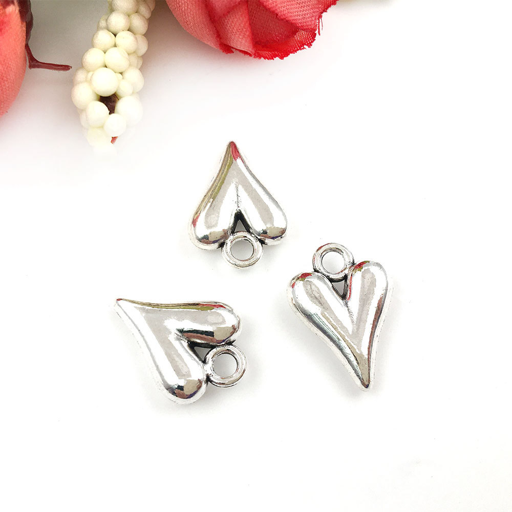 1 DIY aleación joyería hueco corazón hueco melocotón corazón colgante collar pendientes pulsera accesorios material