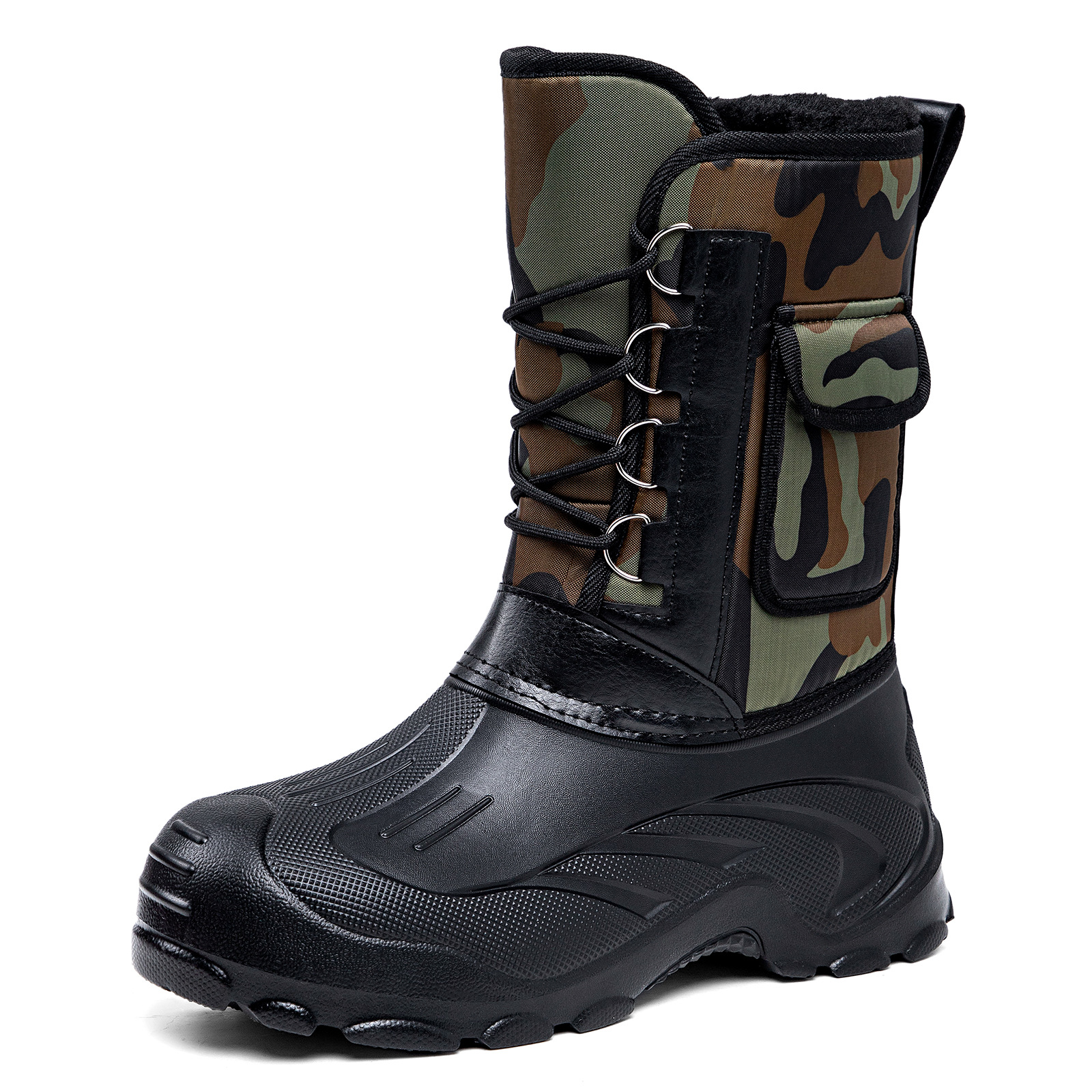 Zapatos para hombres botas de nieve, una botas de algodón caliente, botas de algodón impermeables y anticongelantes, botas gruesas