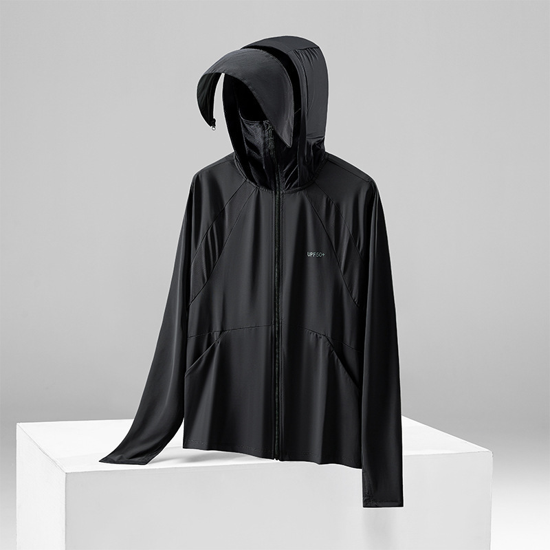 Chal de hielo de verano ropa de protección solar de hielo mujer capuzada piel tipo ropa de tela de mujer chaqueta de bicicleta al aire libre