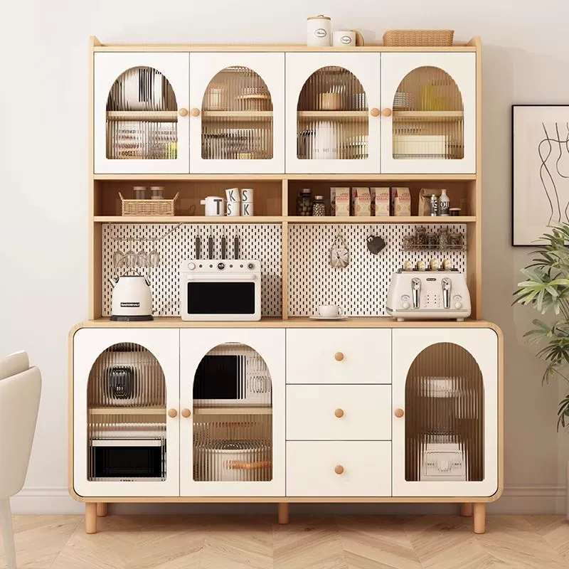 Встроенный шкаф для гостиной, винный шкаф, шкаф для хранения, современный простой буфет в кремовом стиле, домашняя кухня, высокий шкаф у стены