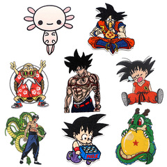 Monkey King Anime Patch Computer Embroidery Box Bag Printing Sticker Patch Fashion Box Bag Accessory Backing Adhesive Tape