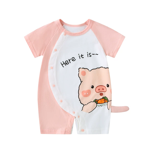 Short -sleeved pink pig