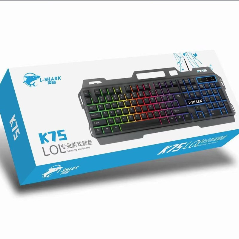 霊サメ有線USBキーボード発光ノートパソコン汎用ビジネスオフィスゲームキーボードマウスセット|undefined