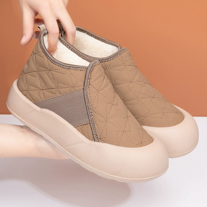 Зимние новые хлопчатобумажные высокие снежные сапоги плюс бархат утолщенные теплая обувь мама водонепроницаемые и износостойкие повседневные женские хлопчатобумажные сапоги