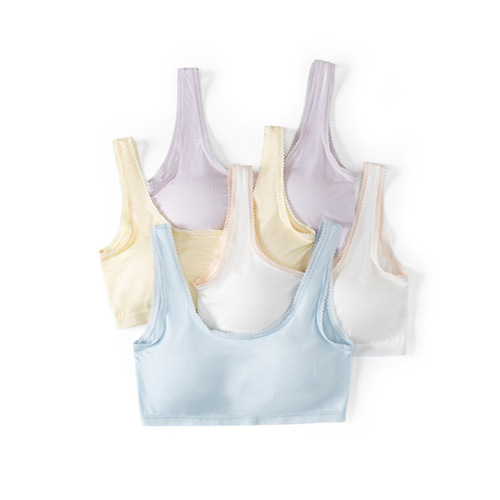 Summer Thin Girls Developmental Underwear Comfortable High School Student Tube Top Girls No Wires Breathable Sports Bra