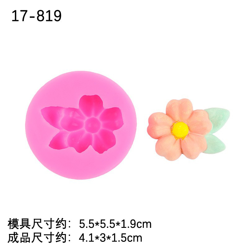 Aromaterapia fragante piedra tridimensional flor decoración pastel decoración yeso chocolate fondant epoxi molde de silicona