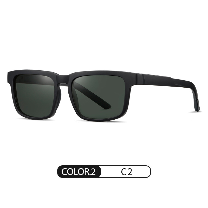 Nuevas gafas de sol polarizadas S12110 Gafas de sol TR de caja cuadrada para hombre de moda Gafas de sol de protección solar de tiro callejero al aire libre
