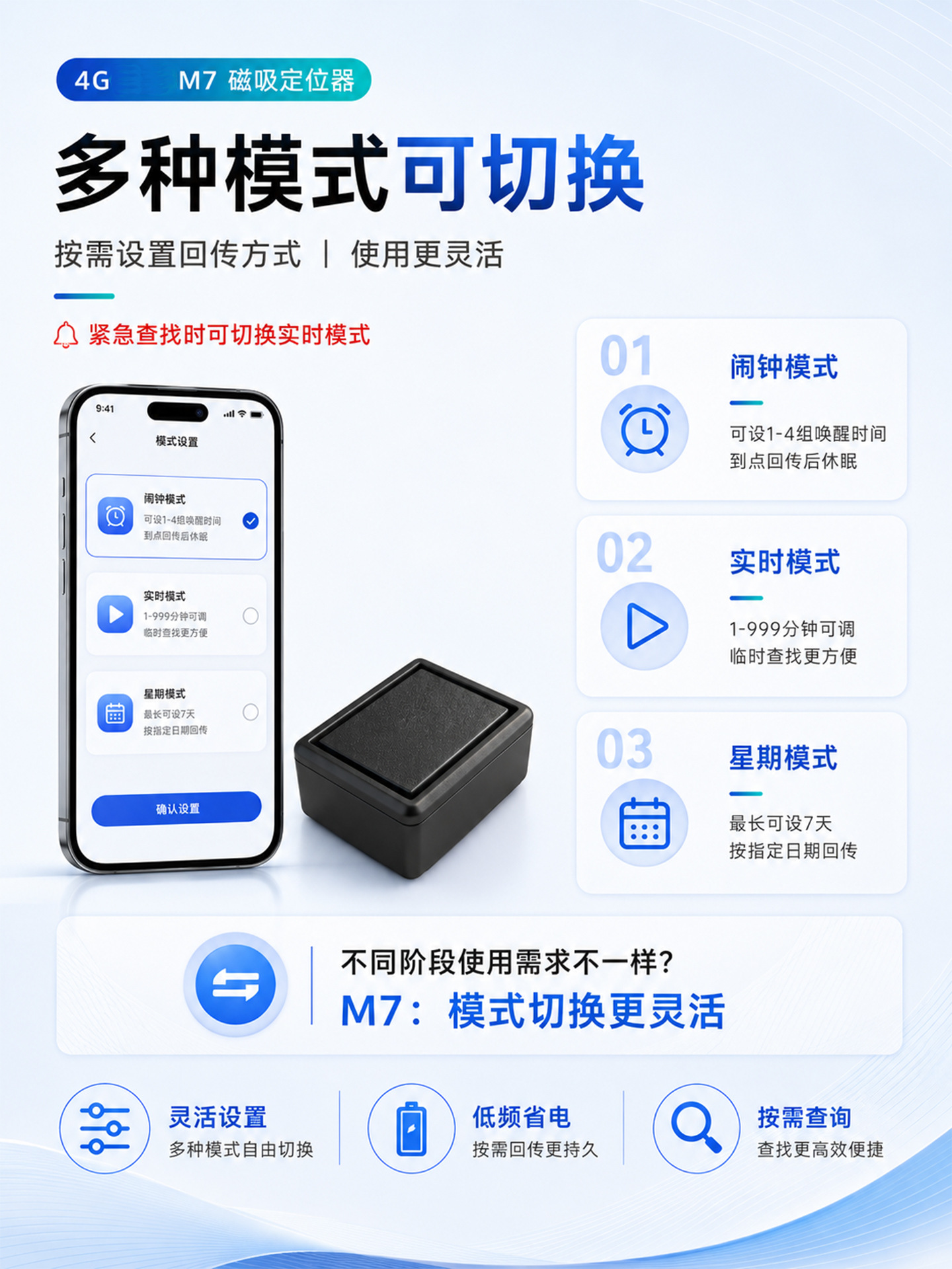 GPS locator 4G ultra-long standby strong magnetic installation-free tracker for car loans wireless Beidou GPS positioning device
