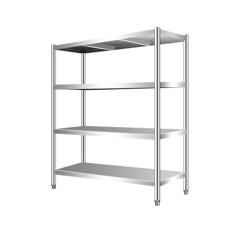 Estantes de acero inoxidable estanterías de cocina estanterías de almacenamiento multicapa balcón estanterías de almacenamiento de microondas cuatro capas y cinco capas gruesas