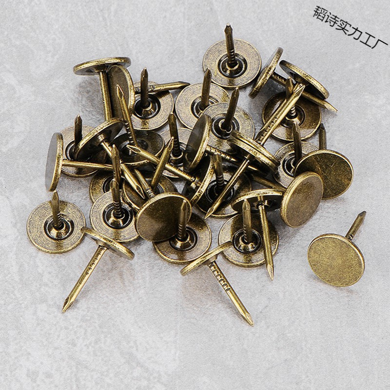 木製装飾釘、ソファ用丸頭釘、バブル釘、ソフトパッケージフラットヘッドアンティーク釘|undefined