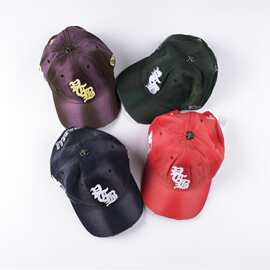 26欧美 Vertabrae fitted hat 绣花 男女洗水做旧休闲运动棒球帽