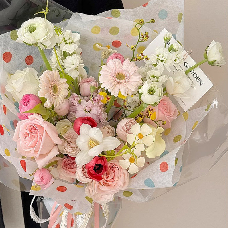 Nueva era de las flores, papel de algodón, embalaje de flores, embalaje de flores, manual de papel de regalo, ramo, embalaje de papel, floristería, materiales al por mayor