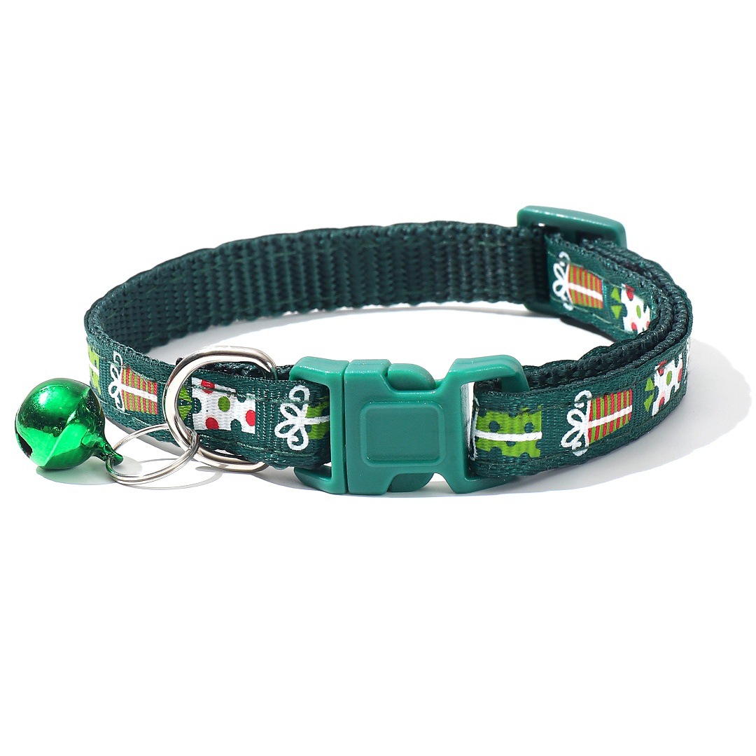 Collar de mascotas de 1cm campana collar de muñeco de nieve para gatos collar de Navidad decoración de plástico botón al aire libre