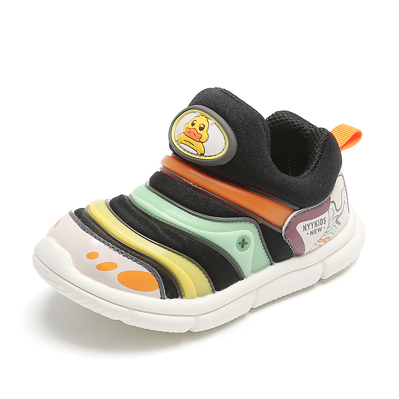 Scarpe da ginnastica Caterpillar antiscivolo e traspiranti da bambino di marca Little Yellow Duck, leggere per ragazze, primavera e autunno_voghion.com