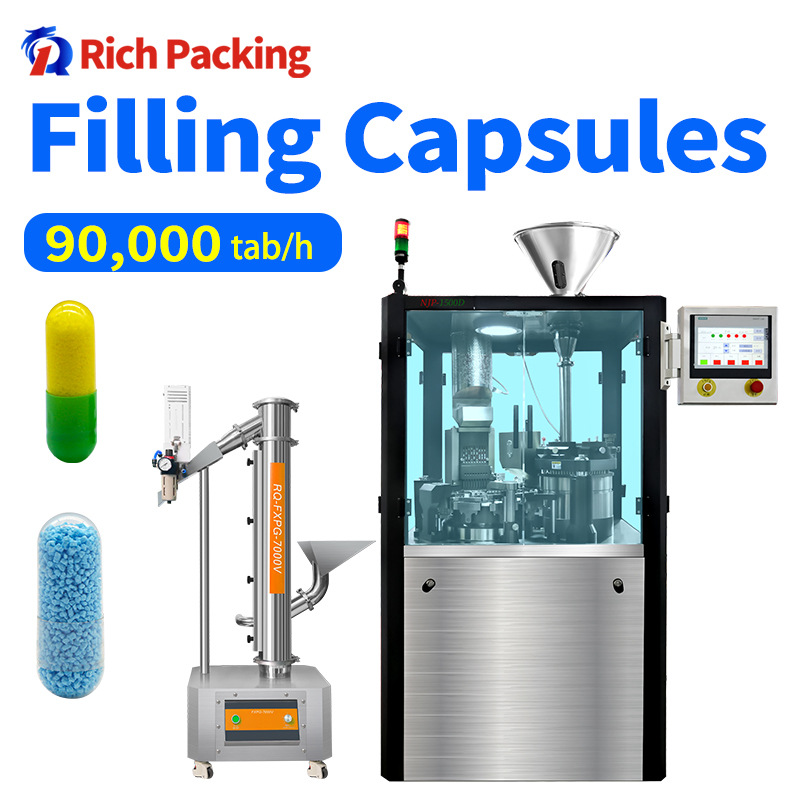 90000 Capsules/H Automatic Herbal Capsule Filling Machines