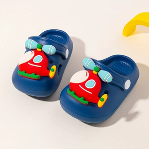 Детские мультяшные комфортные дышащие тапочки в стиле Crocs для раннего возраста для мальчиков мягкая подошва