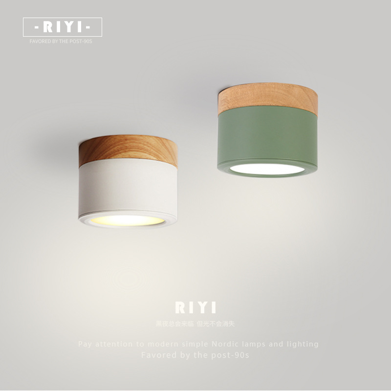 Punch-free led downlight montado en superficie simple pasillo moderno luz del pasillo puerta de entrada luz de techo