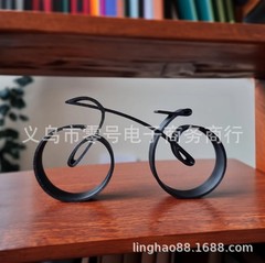 シンプルな自転車彫刻ワイヤーフレーム | 自転車シルエットMinimalistic Bicycle Sculpture