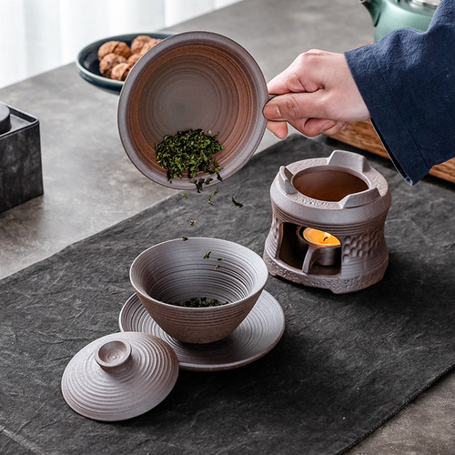 Stoneware ceramic tea roasting oven candle warm tea roasting oven wake up tea deodorizing tea aromatic device heating insulation base