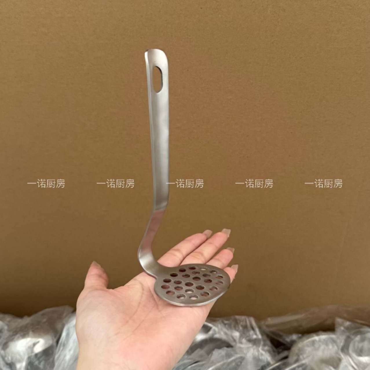 Yinuo Kitchen 304 Stainless Steel Potato Mud Artifact Masher Household Tools Spoon Supplementary Food Rolling Mashing
