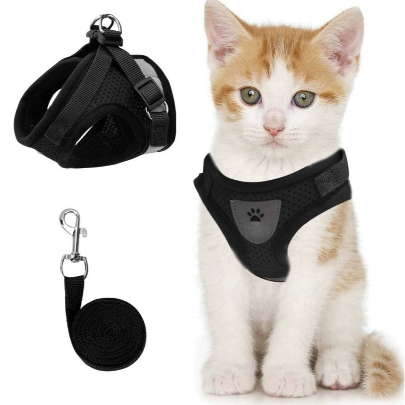 Трансграничный заводской жилет с прямой тягой, нагрудный ремень для кошек, антиразрывная Тяговая веревка для кошек, зоотовары