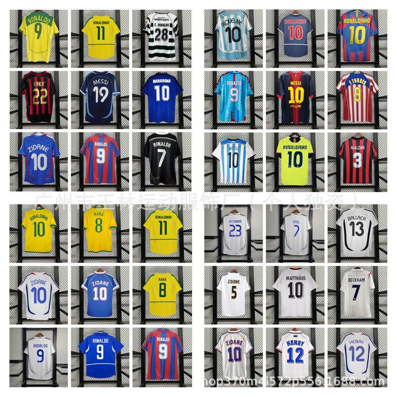 Retro 0607Ac Home Brazil Barcelona No. 22 Kaka Ronaldo Jersey Short-Sleeved Football Shirt Retro 0607Ac Home Brazil Barcelona No. 22 Kaka Ronaldo Jersey Short-Sleeved Football Shirt