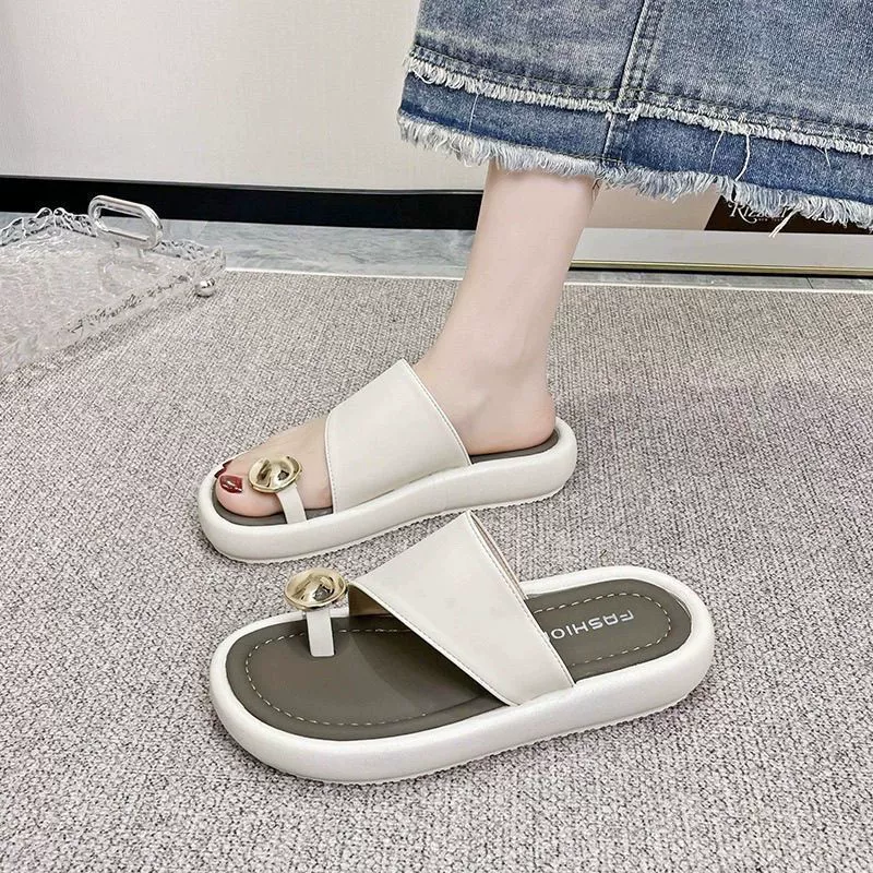Slide JinbuKang, модные универсальные пляжные шлепанцы для отдыха на выход