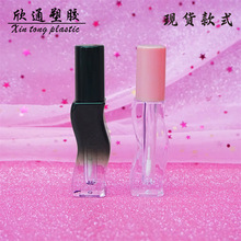 唇彩管粉色波浪渐变黑色唇釉管分装工具化妆品包材唇彩空管