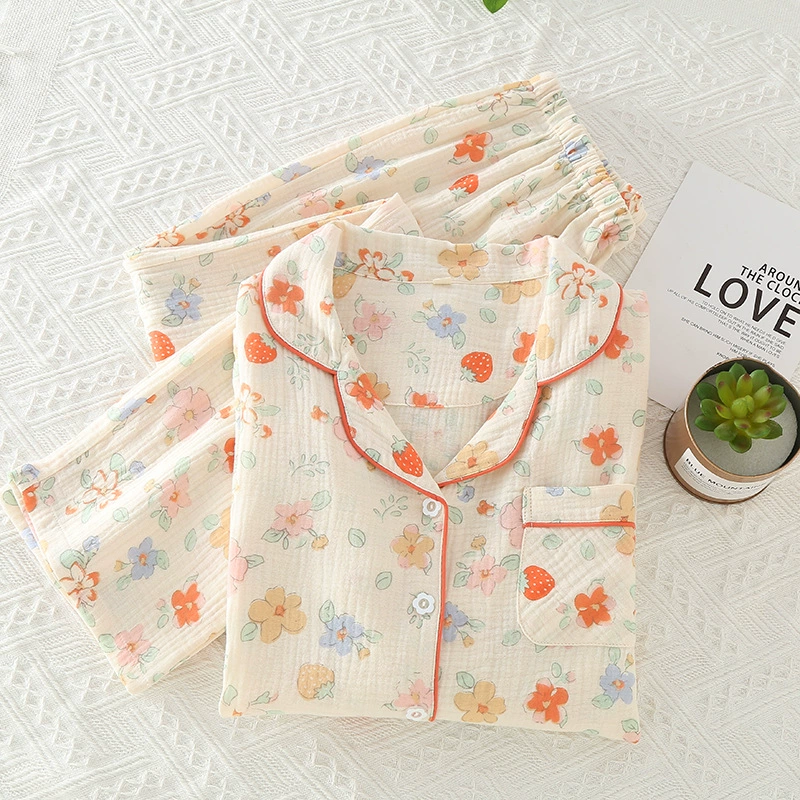 Хлопковый пижамный комплект, марля комфорт, много принтов, размеры M–L–XL