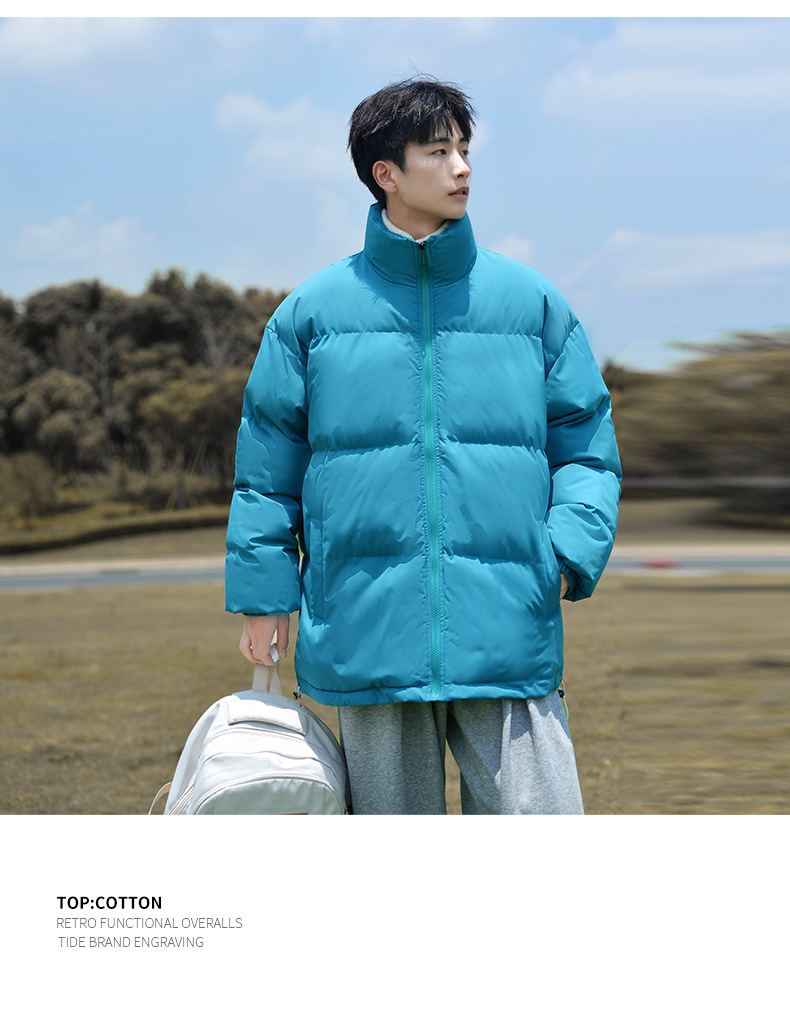 Men's Down Jacket Winter Thickened Stand-up Collar Cotton Coat_voghion.com