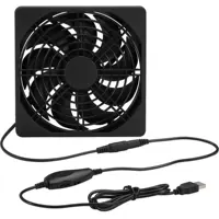 12 cm DC Cooling Fan, 5 V, USB Speed Controller Option, Compact Radiator Fan