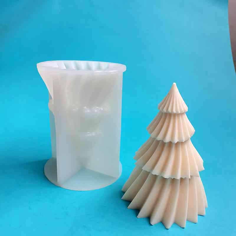 3d松折り紙紋形ろうそくシリコン金型diy幾何学回転香薫クリスマスツリー金型bk8257|undefined