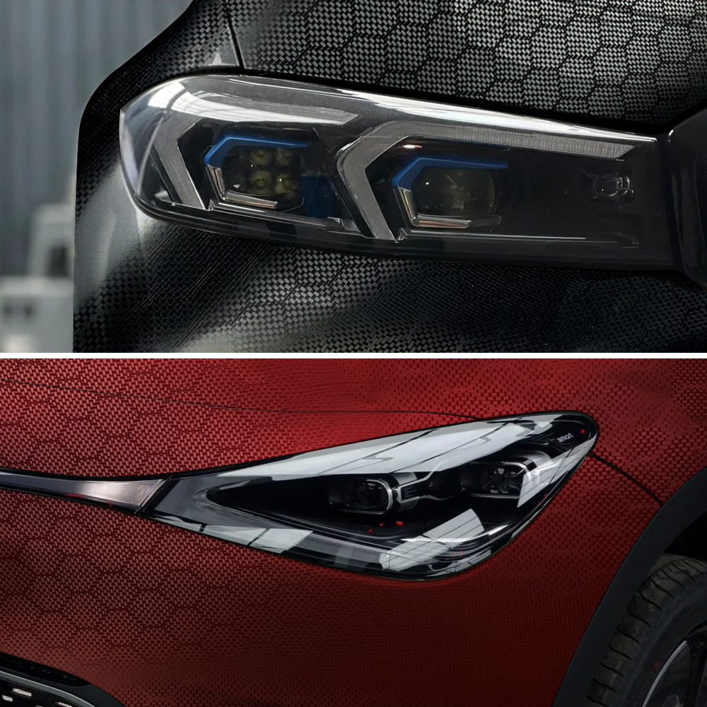 Pet Forged Carbon Fiber Car Wrap Film, Color Changing Film, Glossy and Matte Interior, Rearview Mirror, Motorcycle Trunk Sticker