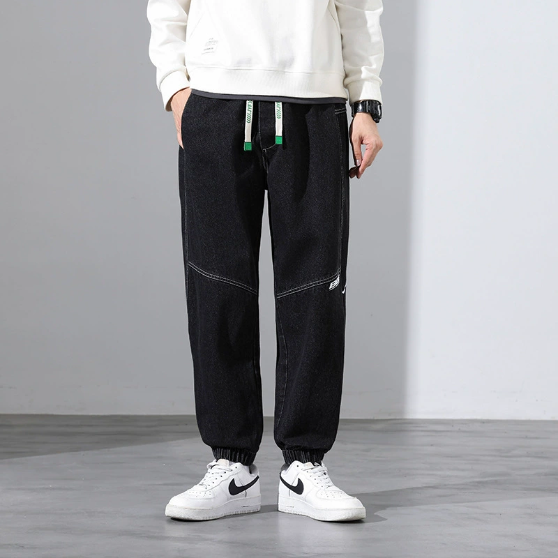 Большие размеры M-8XL Спортивные штаны Мужские модные брендовые свободные брюки до щиколотки Корейские модные повседневные брюки