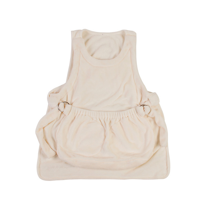 Nido de mascotas máquina de franela de doble cara lavable delantal de gato bolsa de dormir delantal de pecho evitar que la ropa se pegue