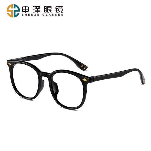 黑框眼镜近视女防蓝光变色配度数素颜神器眼镜框架大脸显瘦韩版潮