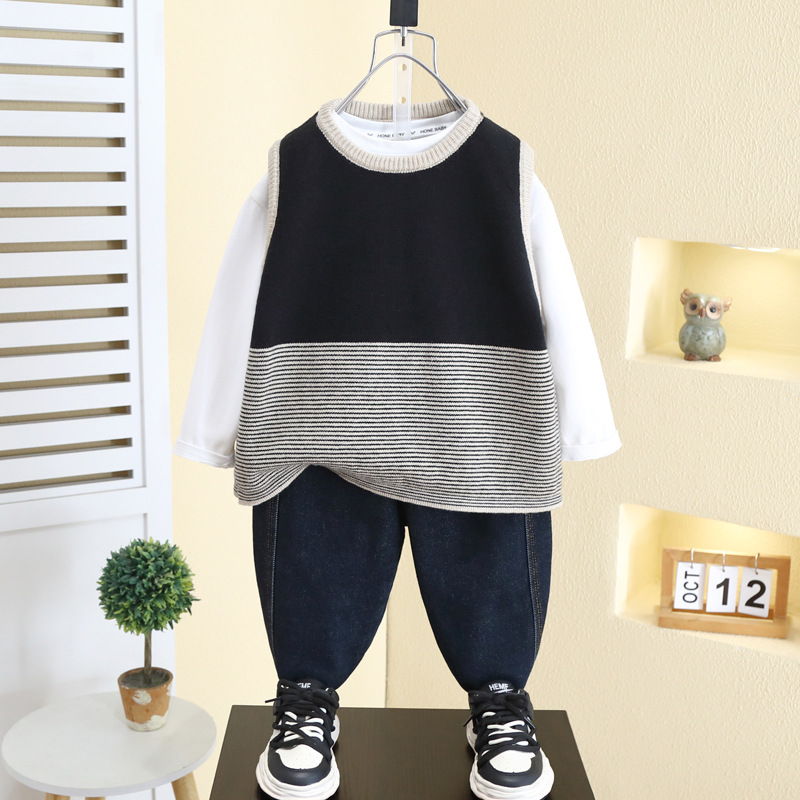 7805 chaleco coreano para niños 2025 primavera nuevo estilo chaleco de estilo extranjero niño bebé chaleco de punto primavera y otoño top image 6