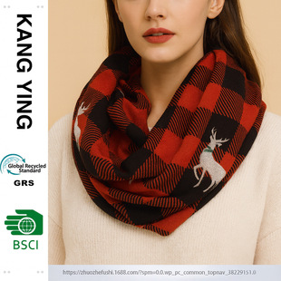 Foreign trade good goods Christmas tree snowman printed scarf Christmas soft silk scarf scarf factory wholesale