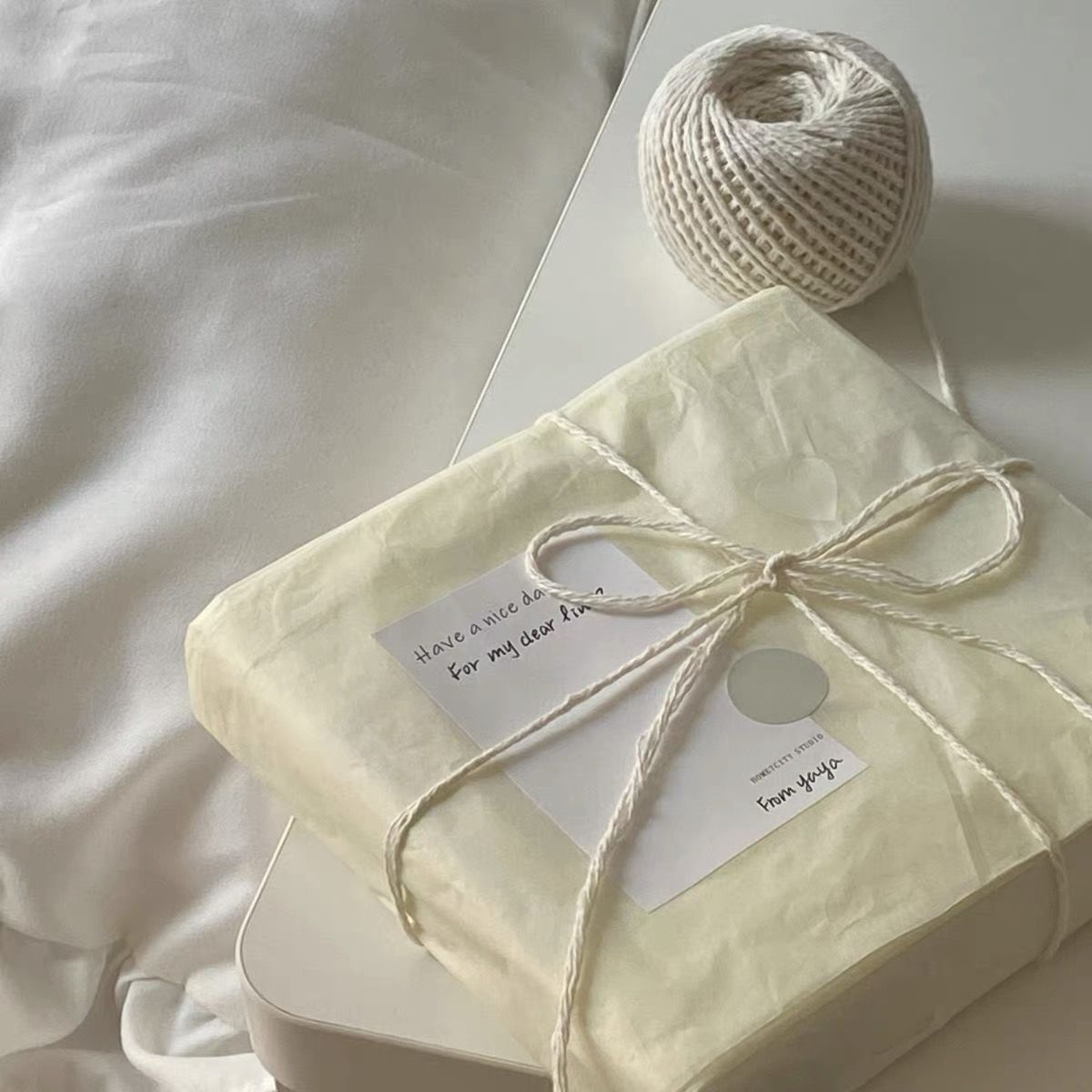 纸尺寸拍照道具大礼物包装纸雪梨纸可爱萍润ins奶油色系花束打底