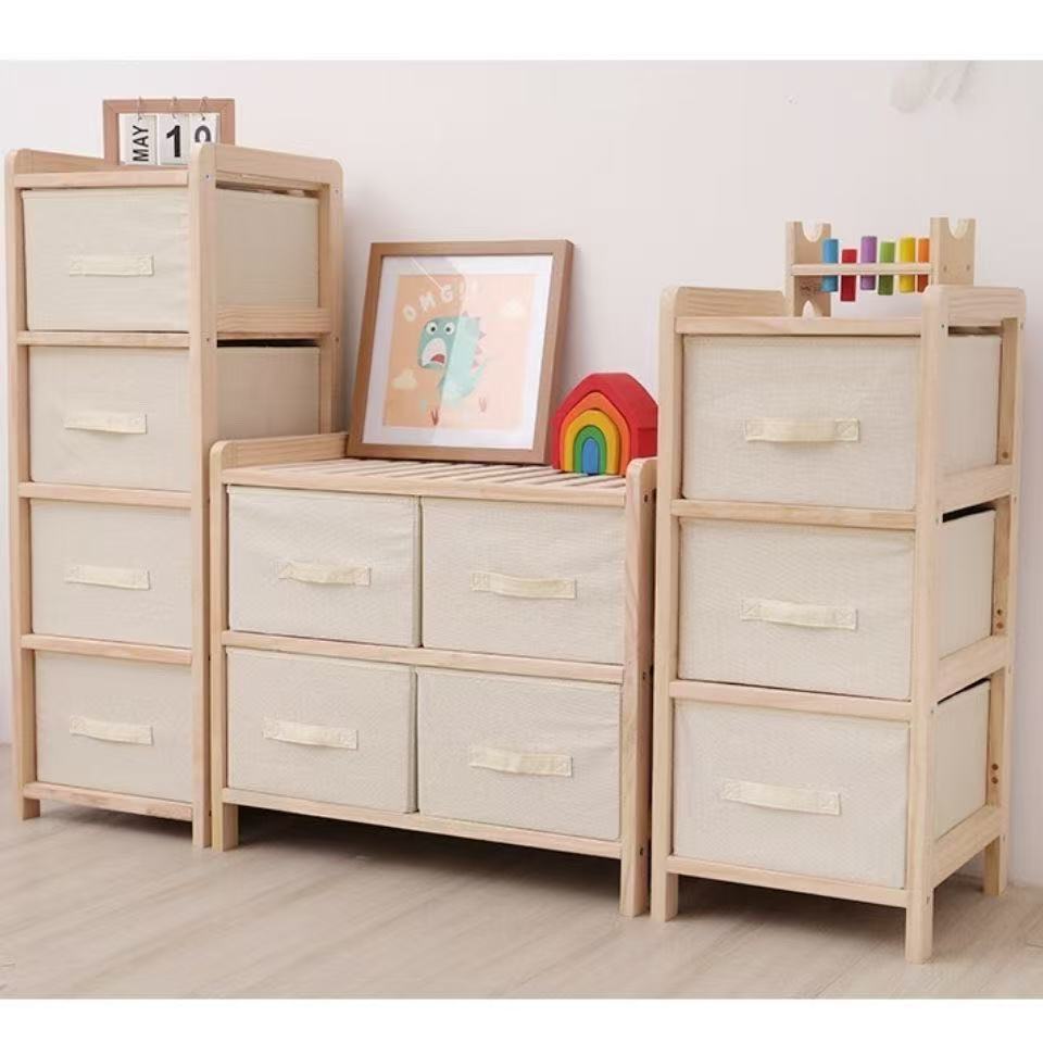 Transfronterizos venta caliente de madera sólida tipo cajón de tela Oxford armario de ropa interior clasificado armario de acabado de dormitorio simple armario