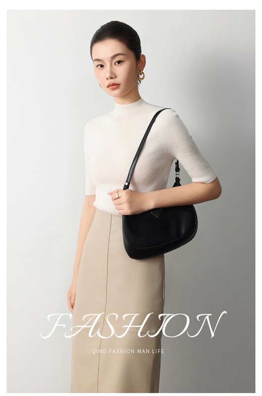 Summer German Yangtze Yarn Island Seamless 100% Wool Half Turtleneck Base Top High-End Mid-Sleeve Wool Sweater