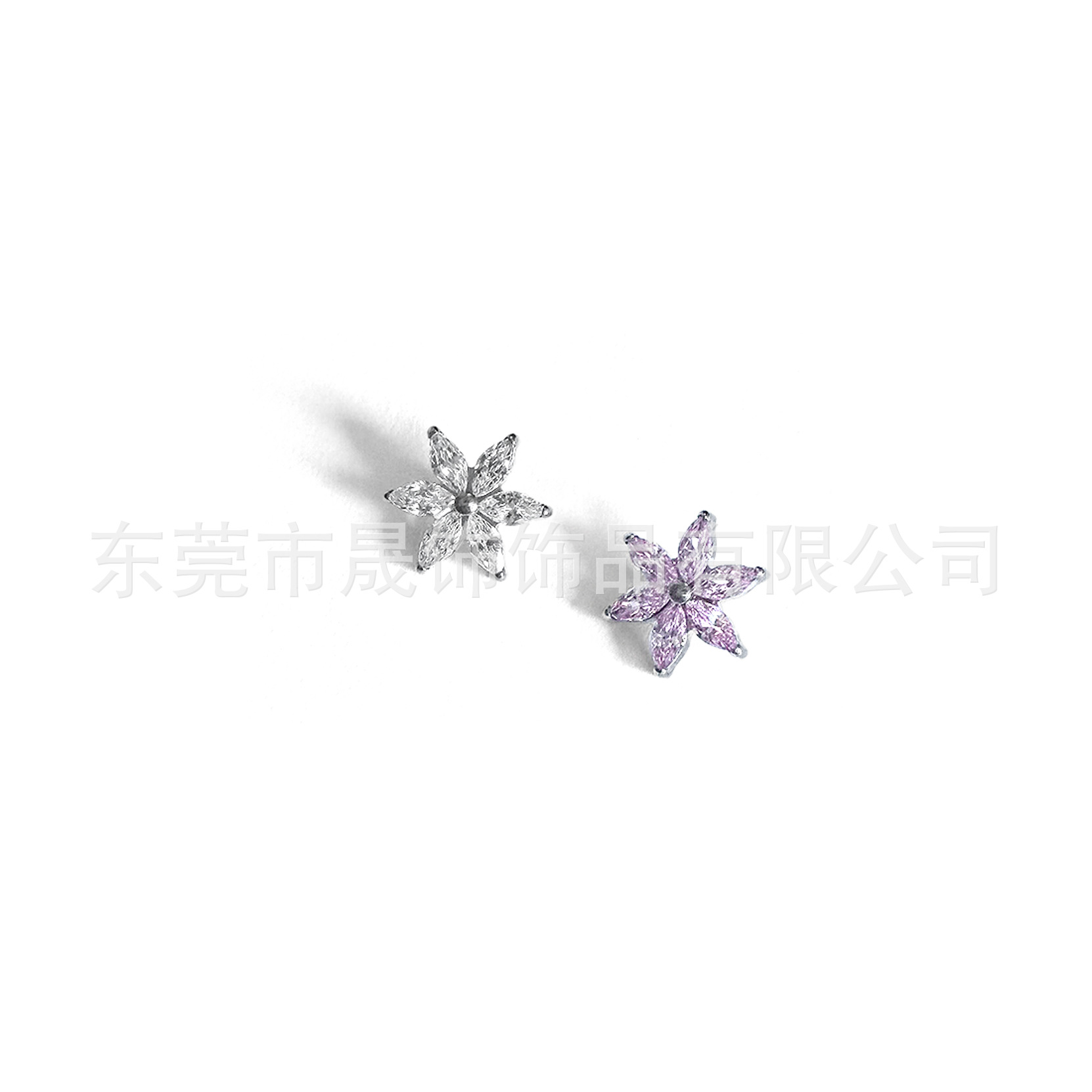F136 Titanium Alloy 六马眼 Flower Ear Stud Studded 5A Zirconia Internal Thread Labret Stud Ear Stud Helix Cartilage Stud Piercing Jewelry