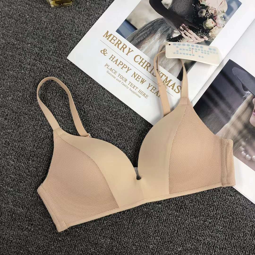 Exterior solo nuevo brillante ropa interior sin costuras medio grueso de alta calidad se reunieron multi-color multi-tamaño sujetador inalámbrico al por mayor